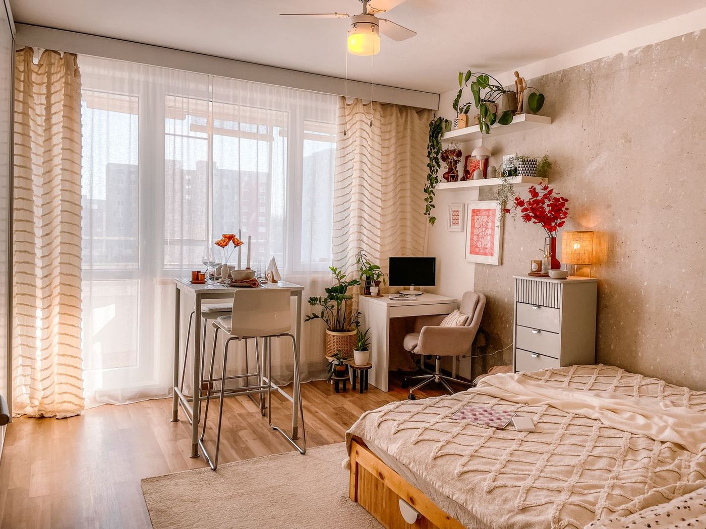 Warm Guest Bedroom — wooden flooring by Rebel Walls & Floors